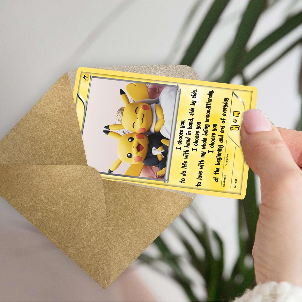 I Choose You - Personalized Monster Trainer Wallet Insert Card