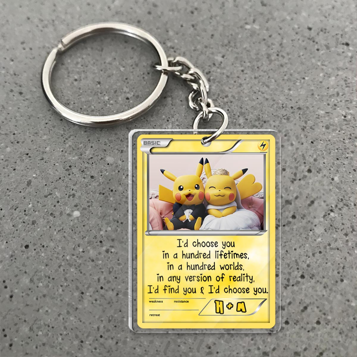 I Choose You - Personalized Monster Trainer Transparent Keychain