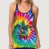 Salty Lil&#39; Beach Tie Dye - Turtle Cross Tank Top