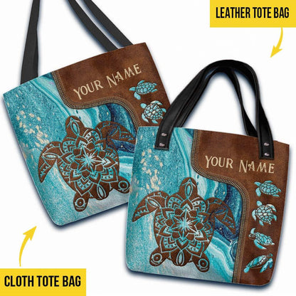 Salty Lil Beach - Turtle Personalized  Tote Bag