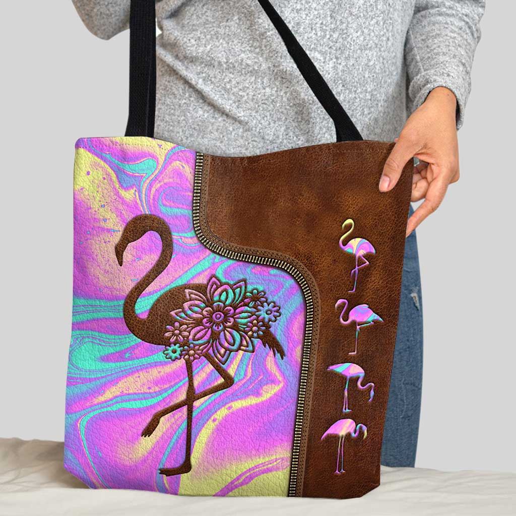 Love Flamingos Personalized  Tote Bag