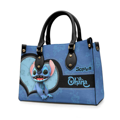 Ohana - Personalized Ohana Leather Handbag