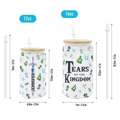 Tears Of The Kingdom - Personalized The Hero's Legend Can Glass