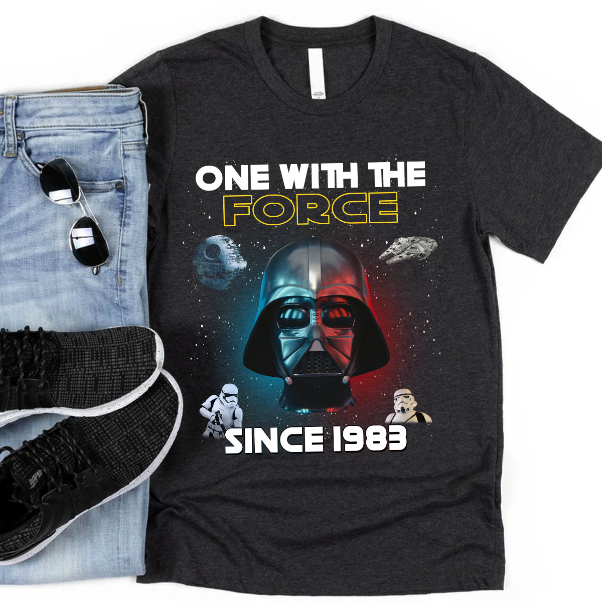 One With The Force Since - Personalized The Force T-shirt and Hoodie