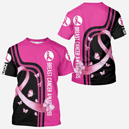 Fight Like A Girl - Breast Cancer Awareness All Over T-shirt and Hoodie 0822