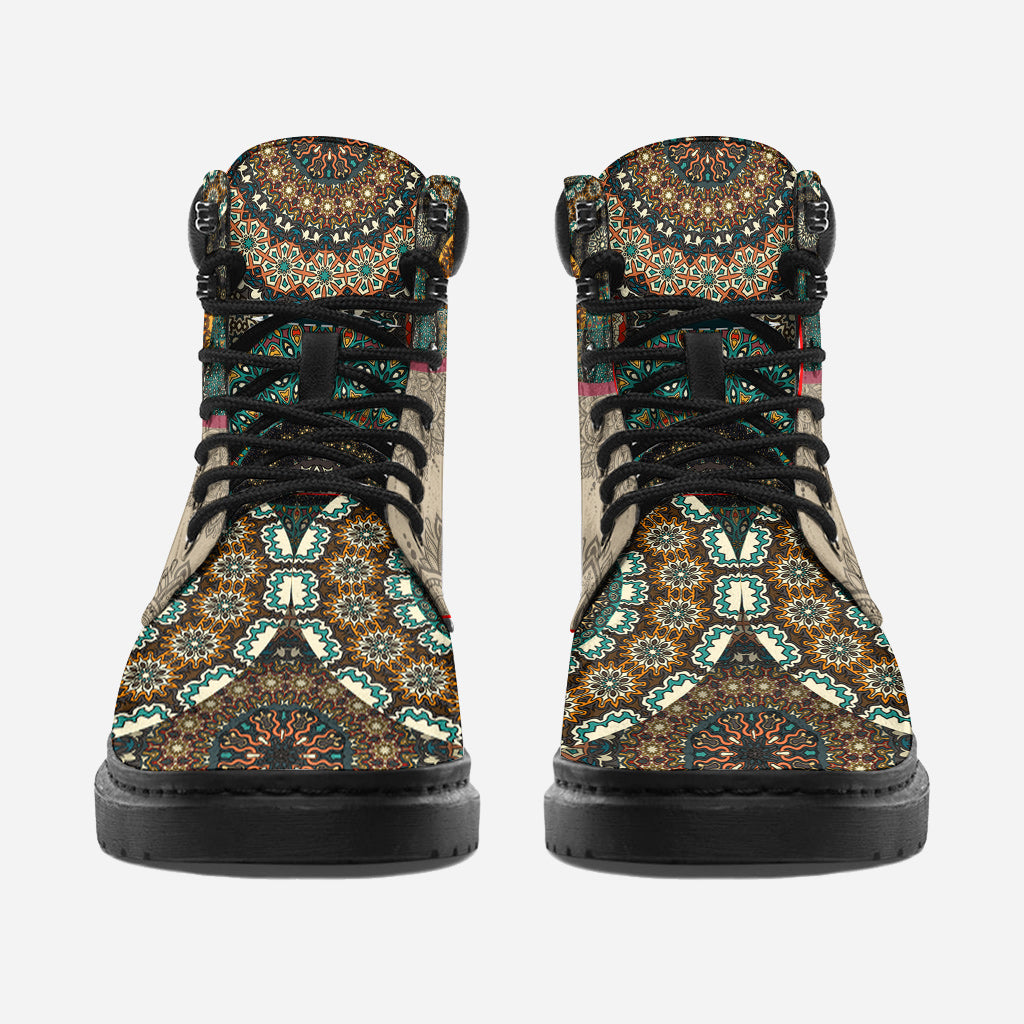 Owl Vintage Mandala - Owl All Season Boots 0921