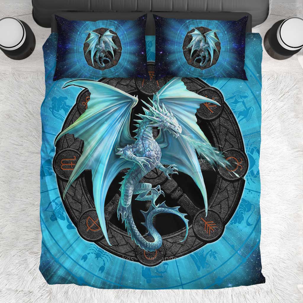 Astrology Ice Dragon - Dragon Bedding Set 0921