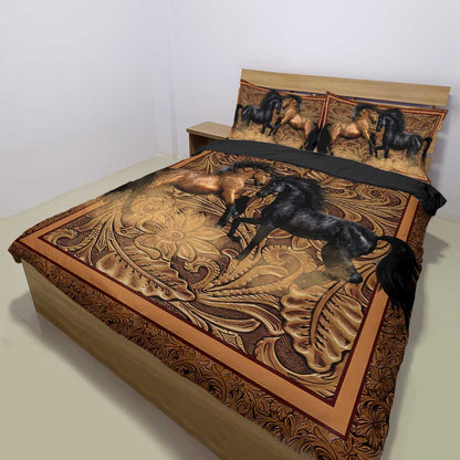 Horses Western - Horse Riding Lover - Horse Owner Bedding Set 0921