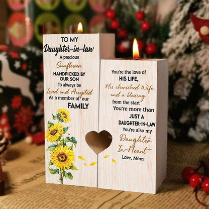 To My Daughter-In-Law A Precious Sunflower - Daughter Candle Holder 0921