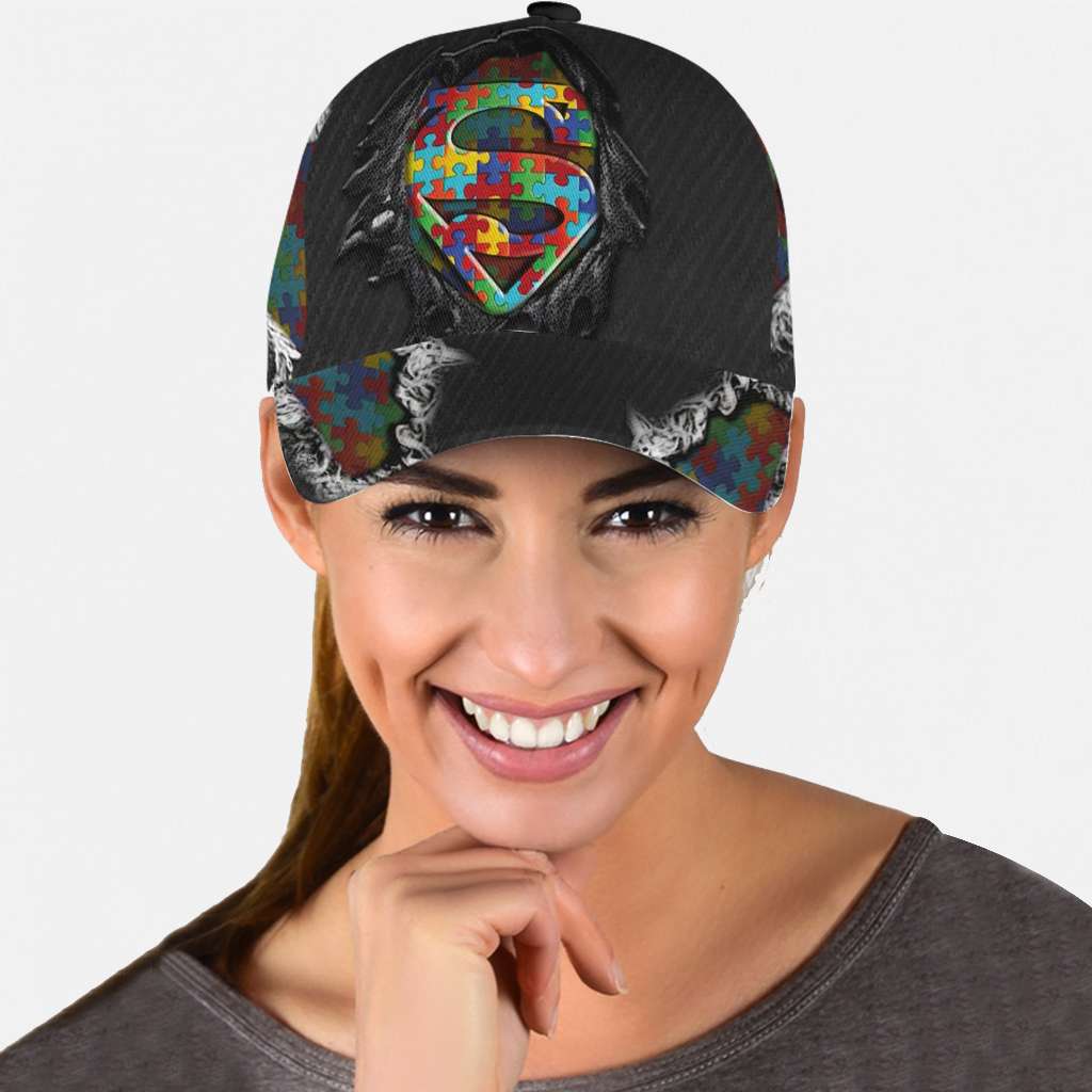 Autism Jean Pattern - Autism Awareness Classic Cap 0921