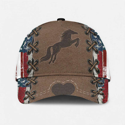 Horse US Flag - Horse Classic Cap 0921