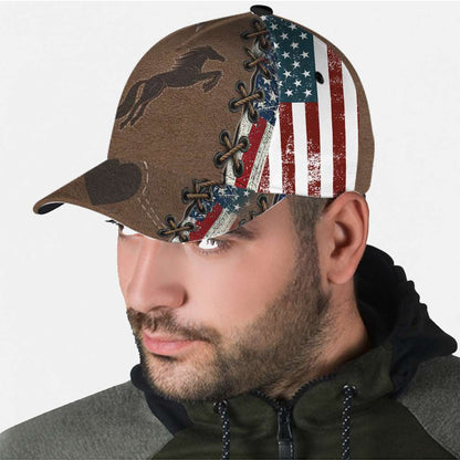 Horse US Flag - Horse Classic Cap 0921