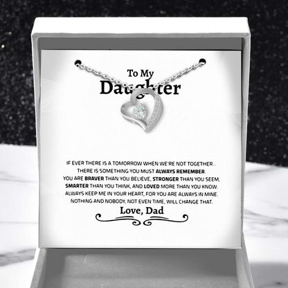 Gift For Daughter From Dad Daughter Father Daughter Gift From Dad To My Daughter Grown Up Daughter - Daughter Forever Love Necklace 0921