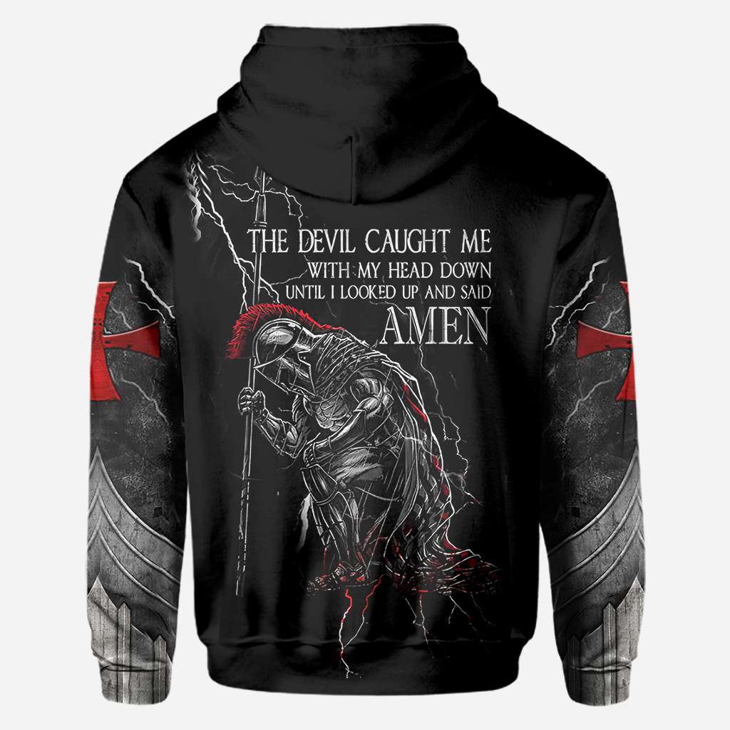 Knight Templar With Wings Said Amen Jesus - Christian All Over T-shirt and Hoodie 0921