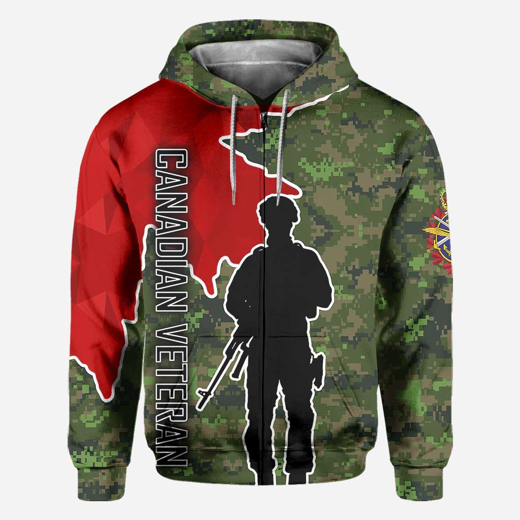 Canadian Veteran Maple Leaf Jesus - Christian All Over T-shirt and Hoodie 0921