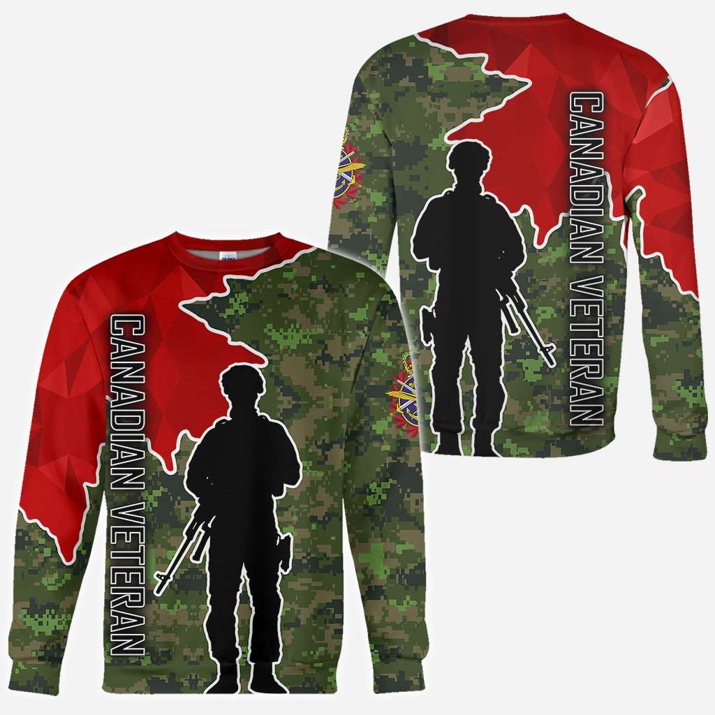 Canadian Veteran Maple Leaf Jesus - Christian All Over T-shirt and Hoodie 0921