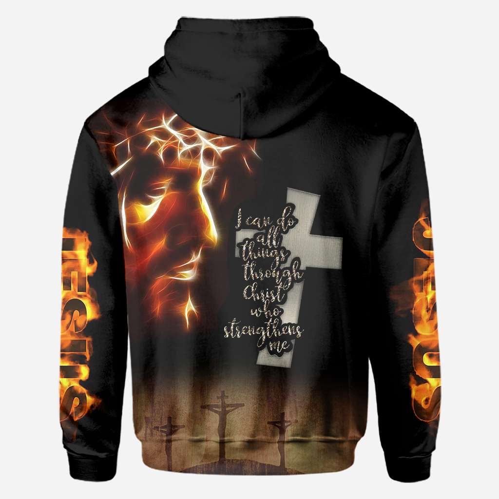 Jesus With Fire Jesus - Christian All Over T-shirt and Hoodie 0921