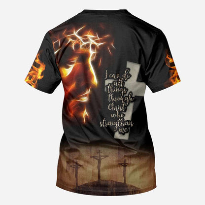 Jesus With Fire Jesus - Christian All Over T-shirt and Hoodie 0921