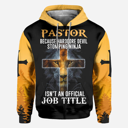 Pastor Because Devil Stomping Ninja Isn't Job Title Jesus - Christian All Over T-shirt and Hoodie 0921