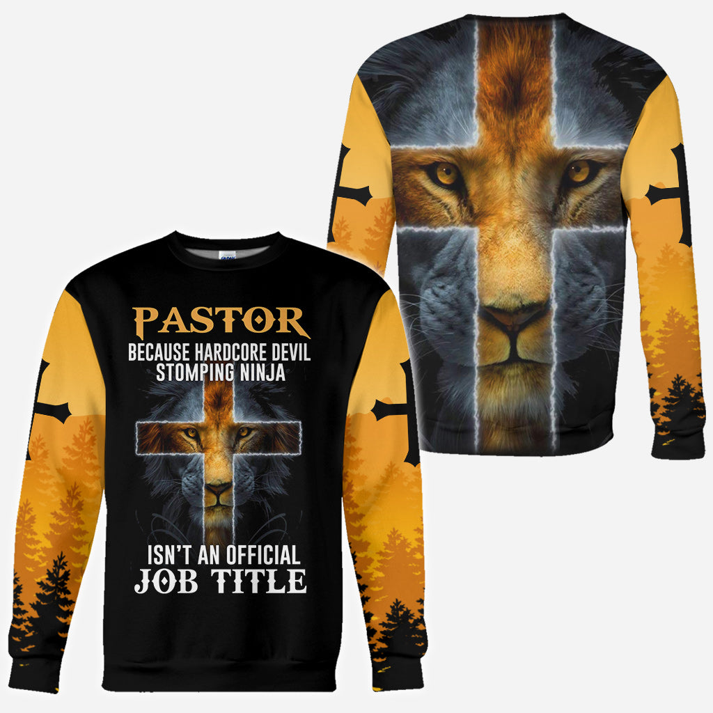 Pastor Because Devil Stomping Ninja Isn't Job Title Jesus - Christian All Over T-shirt and Hoodie 0921