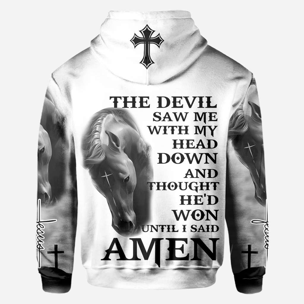 Horse and Jesus All Over T-shirt and Hoodie 0921