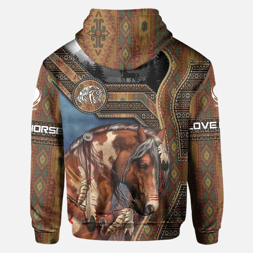 Love Native American Horse All Over T-shirt and Hoodie 0921