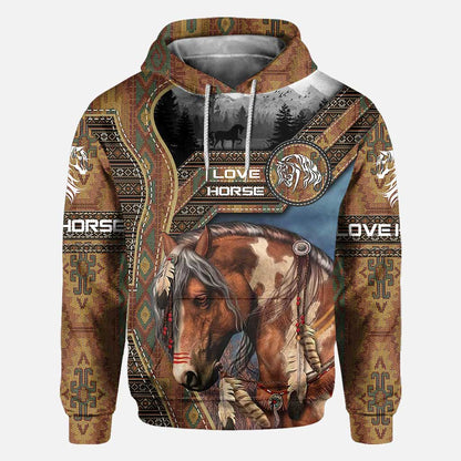 Love Native American Horse All Over T-shirt and Hoodie 0921