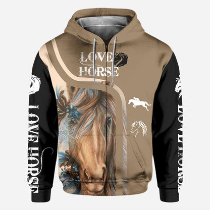 Love Horse - Horse All Over T-shirt and Hoodie 0921