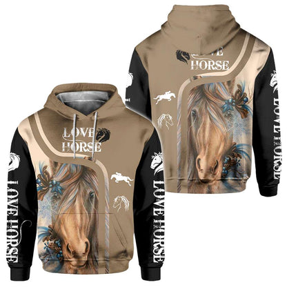 Love Horse - Horse All Over T-shirt and Hoodie 0921