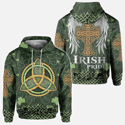 Irish Pride Celtic Knot Saint Patrick Day Parade Celtic Outfit - Irish All Over T-shirt and Hoodie 0921