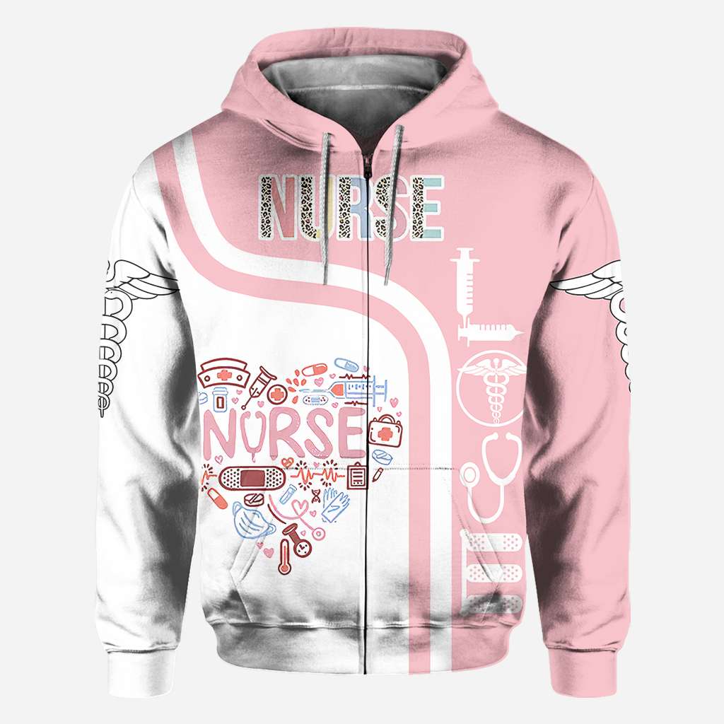 Nurse Heart Pink Pastel - Nurse All Over T-shirt and Hoodie 0921