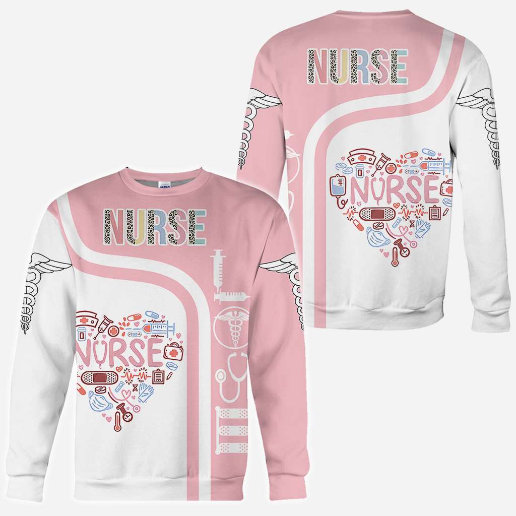 Nurse Heart Pink Pastel - Nurse All Over T-shirt and Hoodie 0921