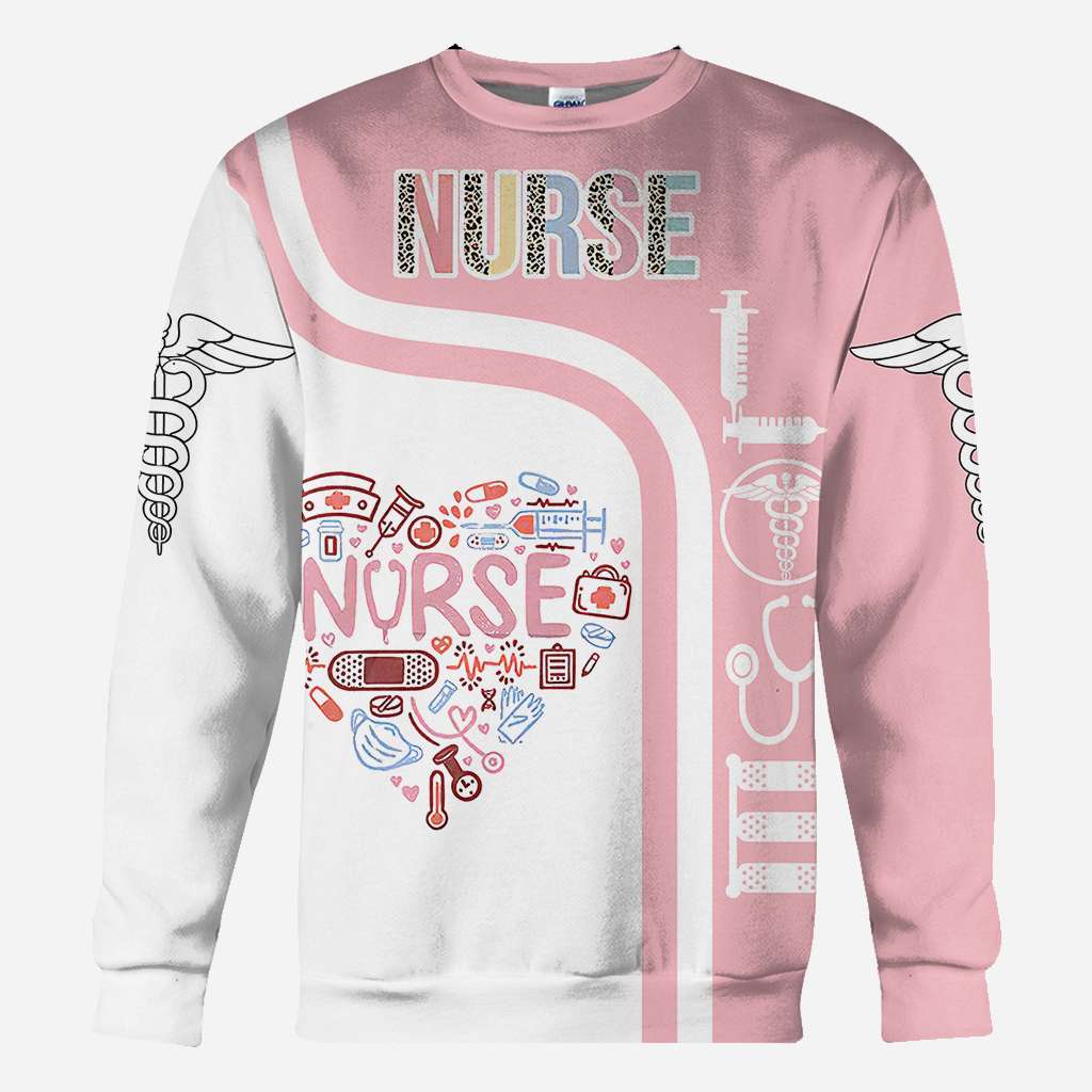 Nurse Heart Pink Pastel - Nurse All Over T-shirt and Hoodie 0921