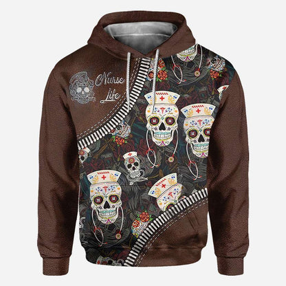 Nurse Skull - Nurse All Over T-shirt and Hoodie 0921