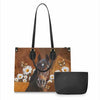 Horse With Daisies - Horse Riding Lover - Horse Owner Leather Handbag 0921