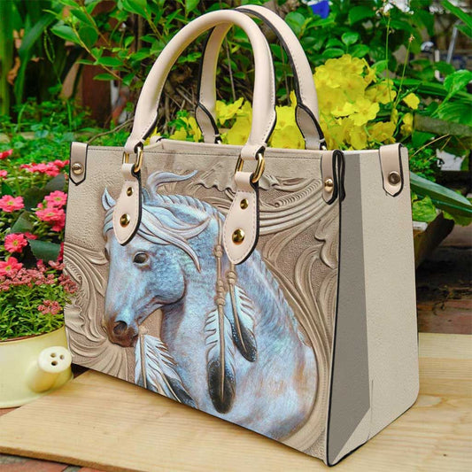 Horse Native Vintage Horse - Horse Leather Handbag 0921