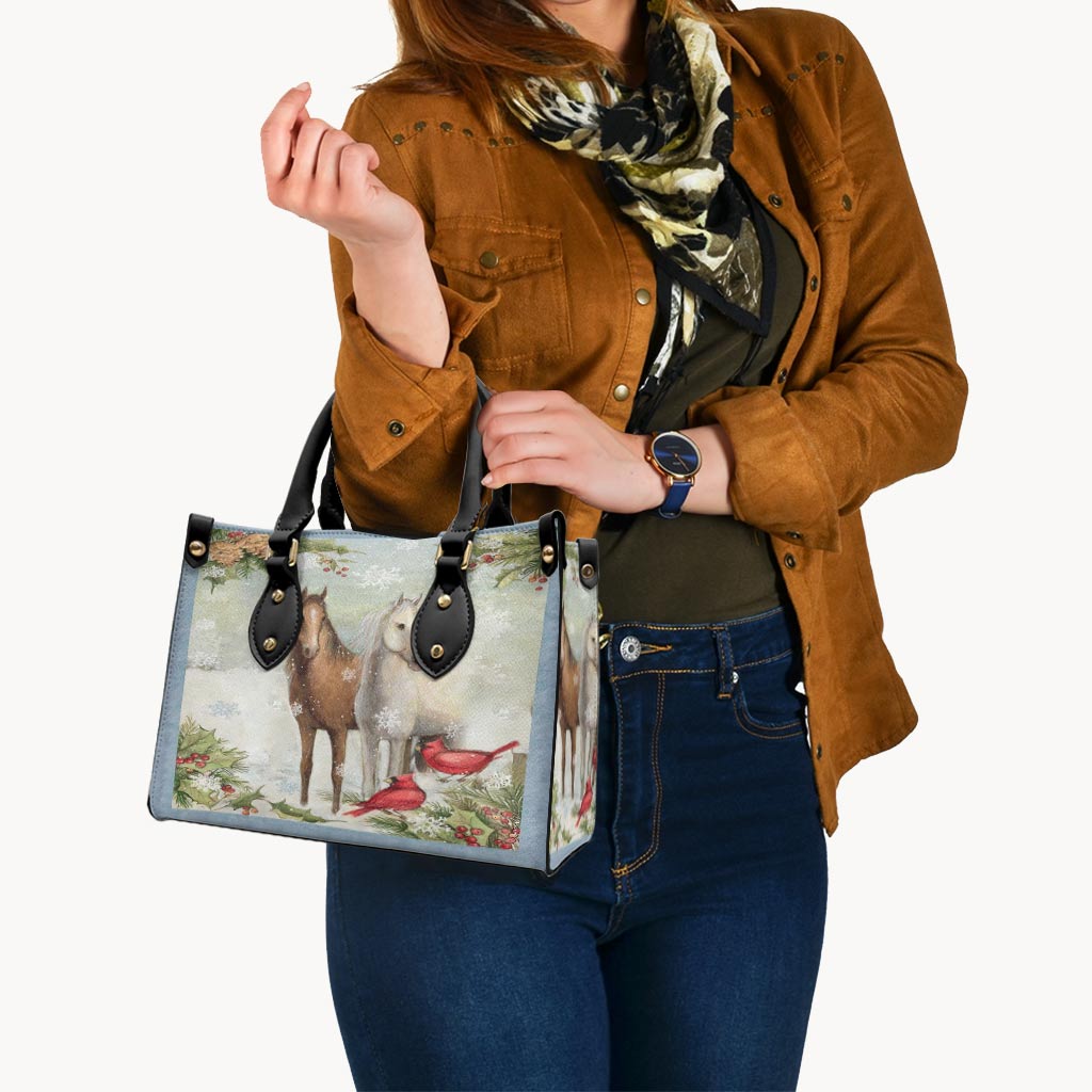 Horse And Cardinal - Horse Leather Handbag 0921