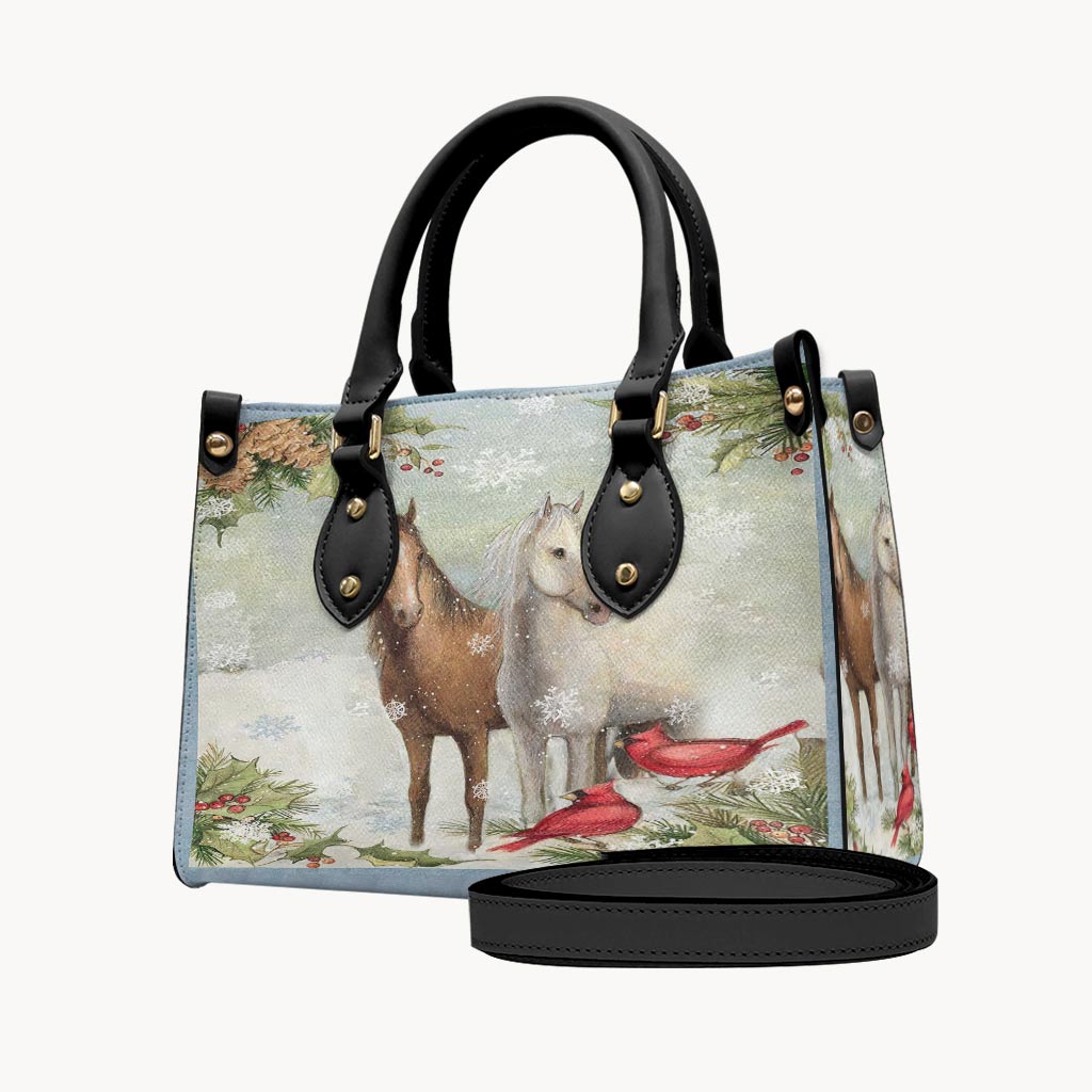 Horse And Cardinal - Horse Leather Handbag 0921