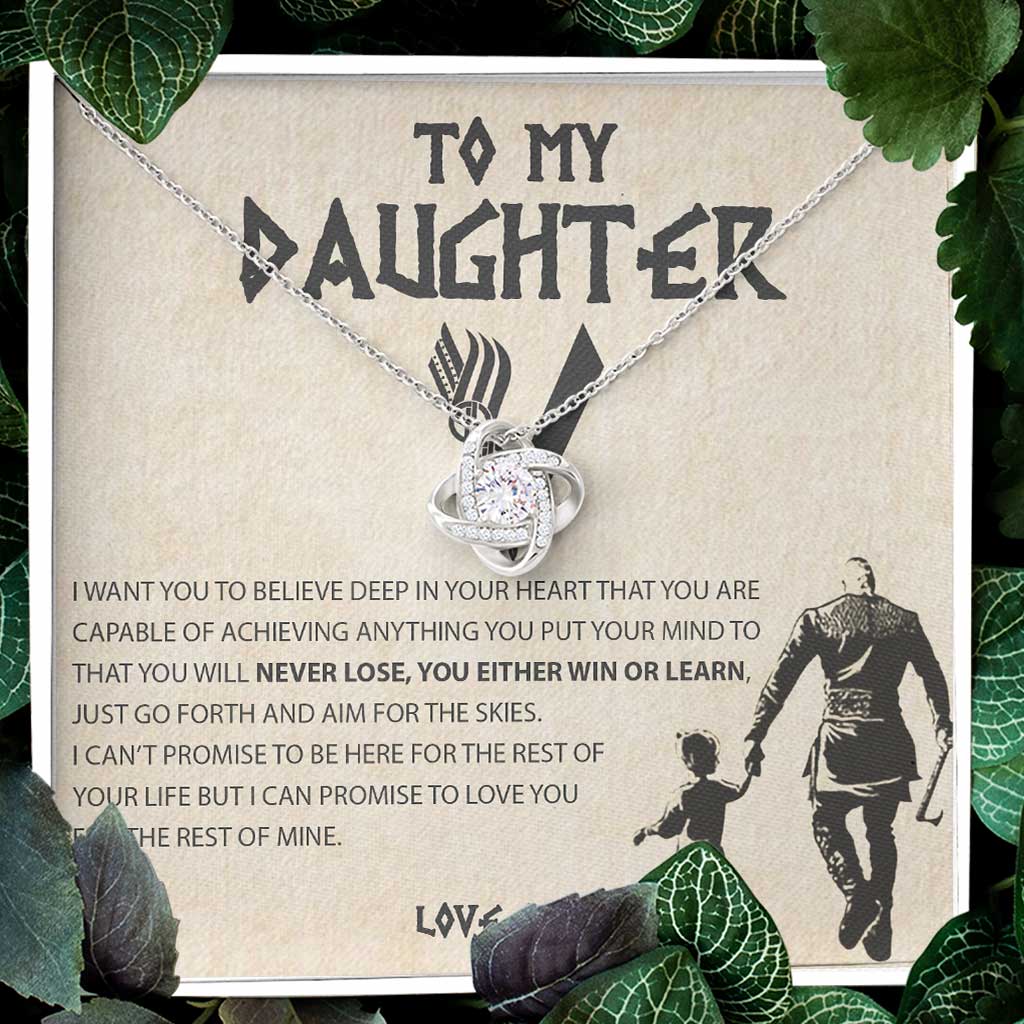 Gift For Daughter From Dad Daughter Viking Style - Daughter Love Knot Necklace 0921