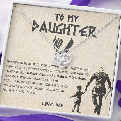 Gift For Daughter From Dad Daughter Viking Style - Daughter Love Knot Necklace 0921