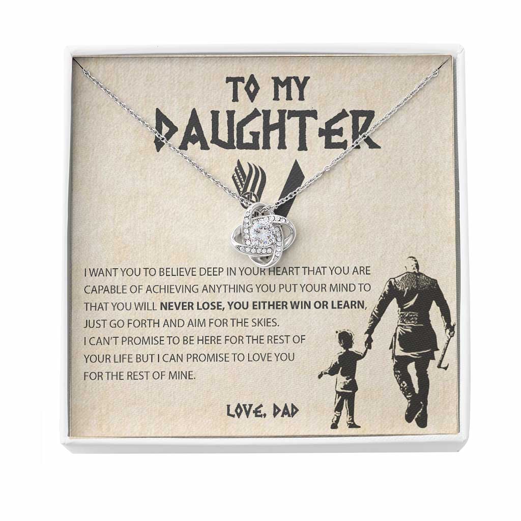 Gift For Daughter From Dad Daughter Viking Style - Daughter Love Knot Necklace 0921