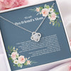 Boyfriend&#39;s Mom Gift For Boyfriend&#39;s Mom Mother Day&#39;s Necklace - Mother Love Knot Necklace 0921