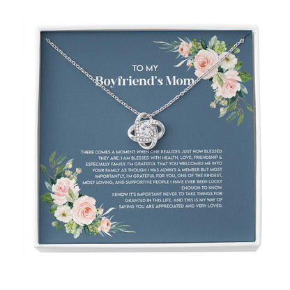 Boyfriend's Mom Gift For Boyfriend's Mom Mother Day's Necklace - Mother Love Knot Necklace 0921