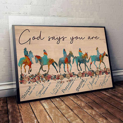 God Says You Are - Horse Lover Poster 0921