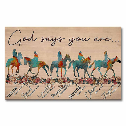 God Says You Are - Horse Lover Poster 0921