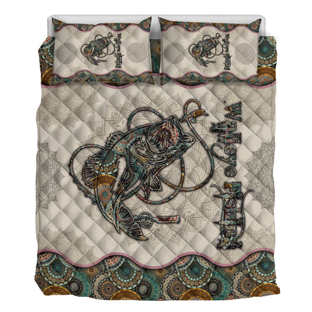 Walleye Fishing Mandala - Fishing Quilt Set 0921