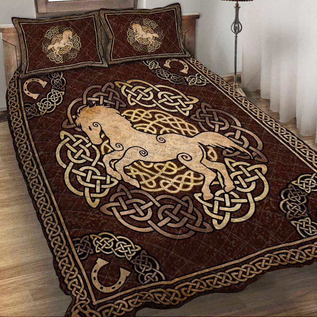 Horse Celtic Grunge - Horse Quilt Set 0921