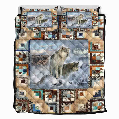 Wolf Native Pattern - Wolf Quilt Set 0921