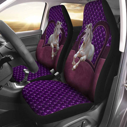 Horse Purple Heart - Horse Riding Lover - Horse Owner Seat Covers 0921