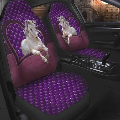 Horse Purple Heart - Horse Riding Lover - Horse Owner Seat Covers 0921